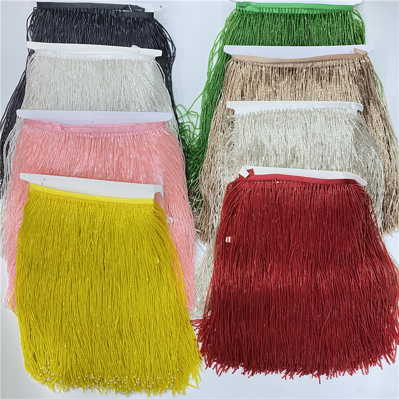 Beaded Trim Fringe - 2Metro/Lot 30Cm Lebar Kualitas Tinggi Rumbai