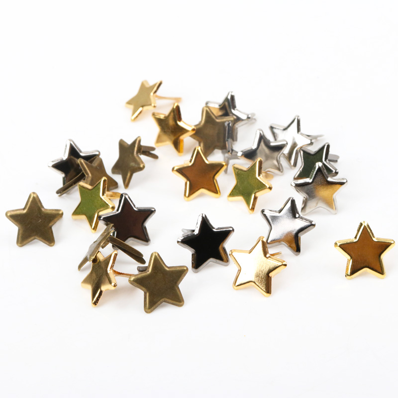Embellishments For Scrapbooking - 50 Pcs Logam Campuran Bintang Brad