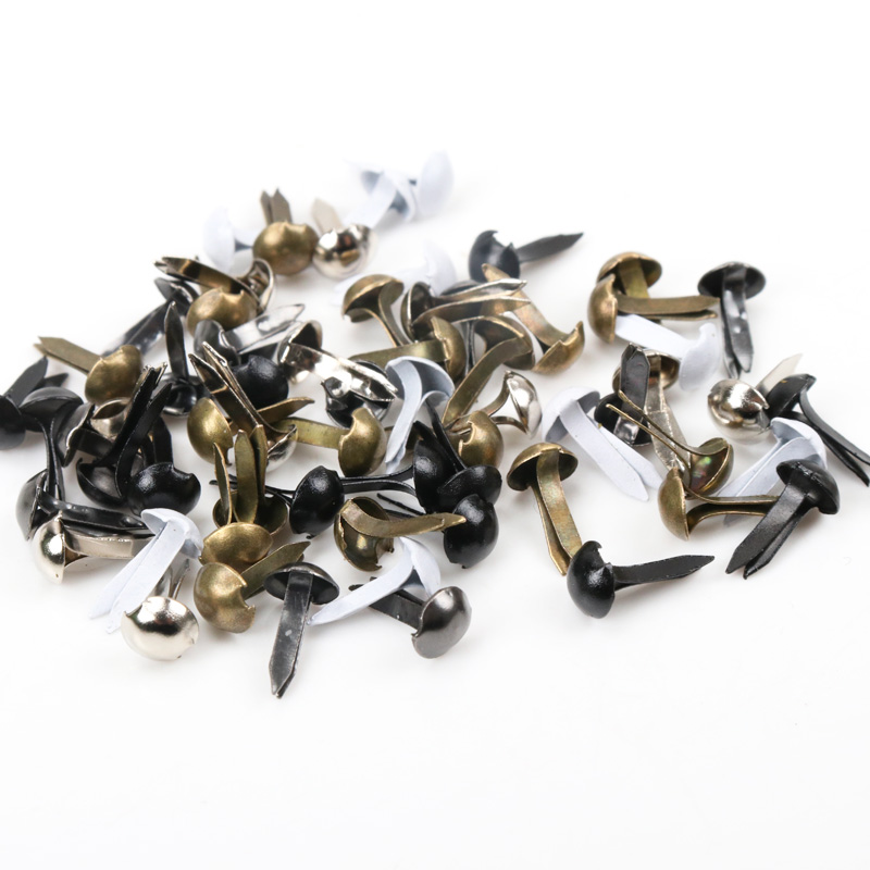Embellishments For Scrapbooking - 100 Pcs Dicampur Bulat Logam Brad