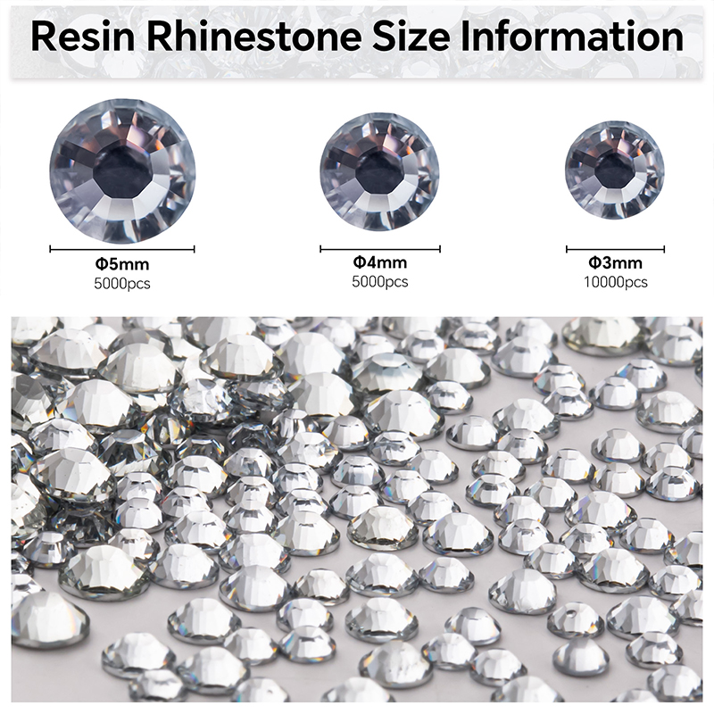 Paket Grosir Bening 2-5Mm Berl - Hotfix Rhinestone Sheet ulasan dan harga