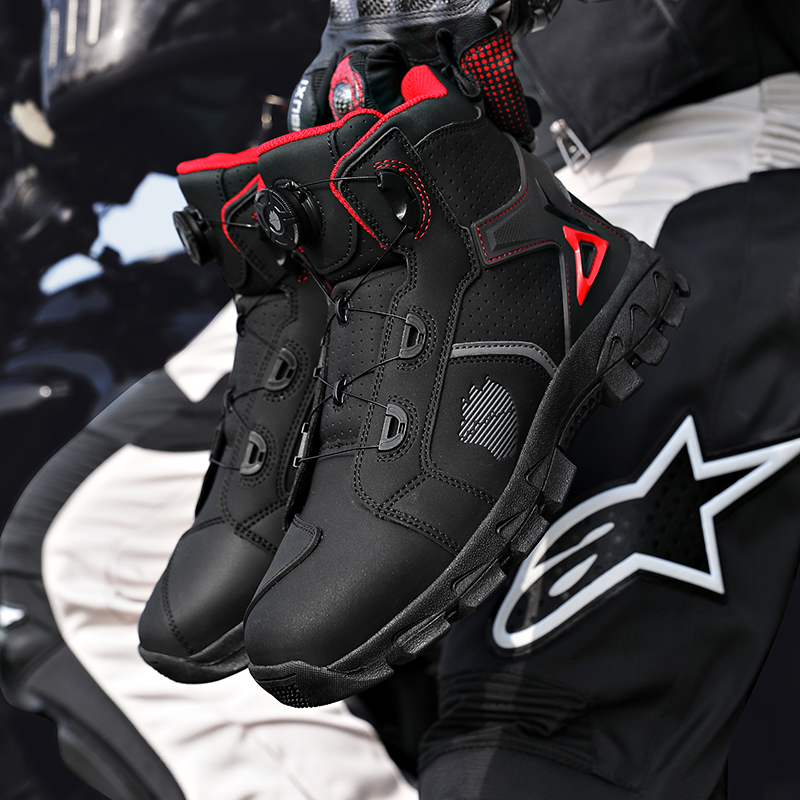 Sepatu Bot Motor Pria Profesio - Guipure Lace Panel ulasan dan harga