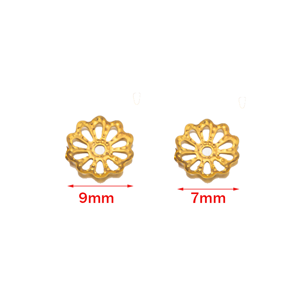 200 Buah 7/9Mm Kerawang Bunga  - Embellishment Crafts ulasan dan harga