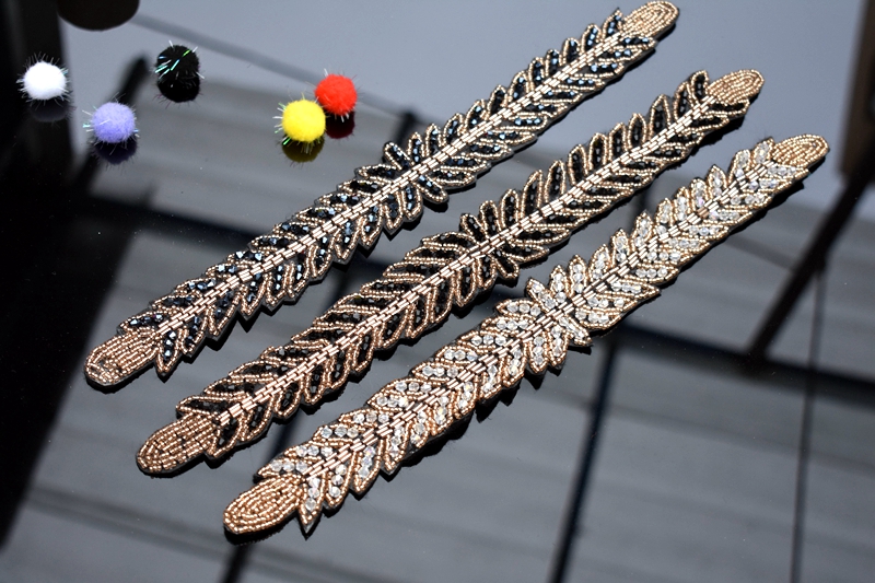 Panjang Daun Daun Buatan Tanga - Beaded Trim Fringe ulasan dan harga