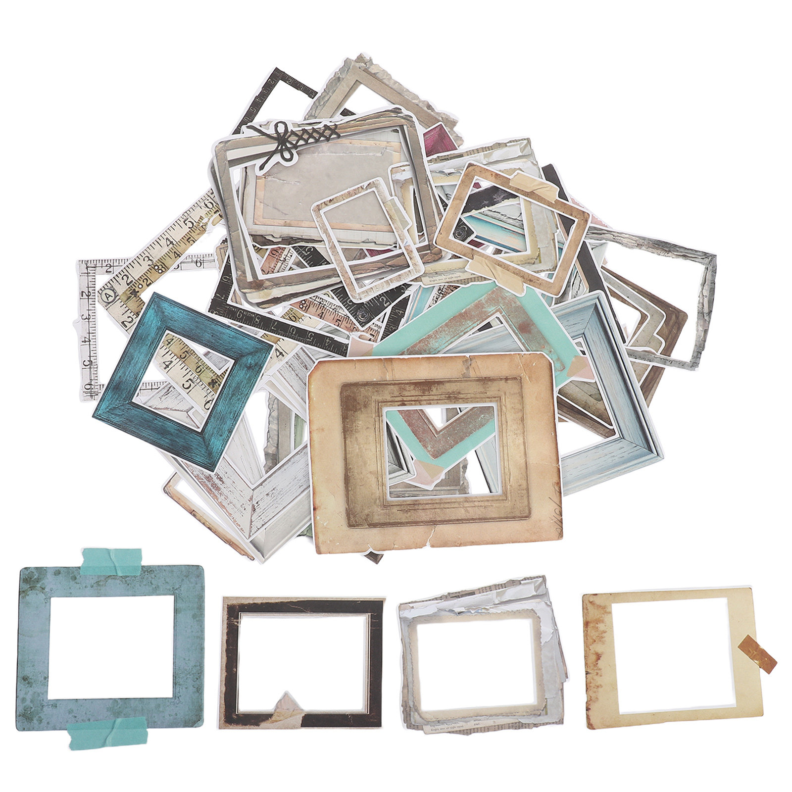 35Pcs Stiker Bingkai untuk Scr - Embellishments For Scrapbooking ulasan dan harga