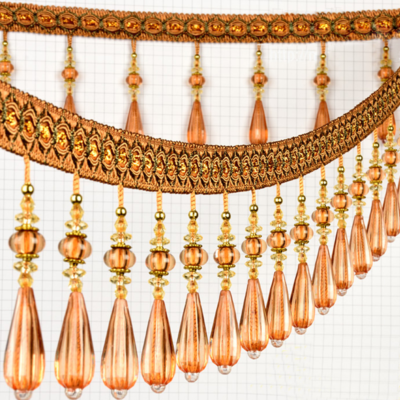 1M Liontin Kristal Rumbai Mani - Beaded Trim Fringe ulasan dan harga