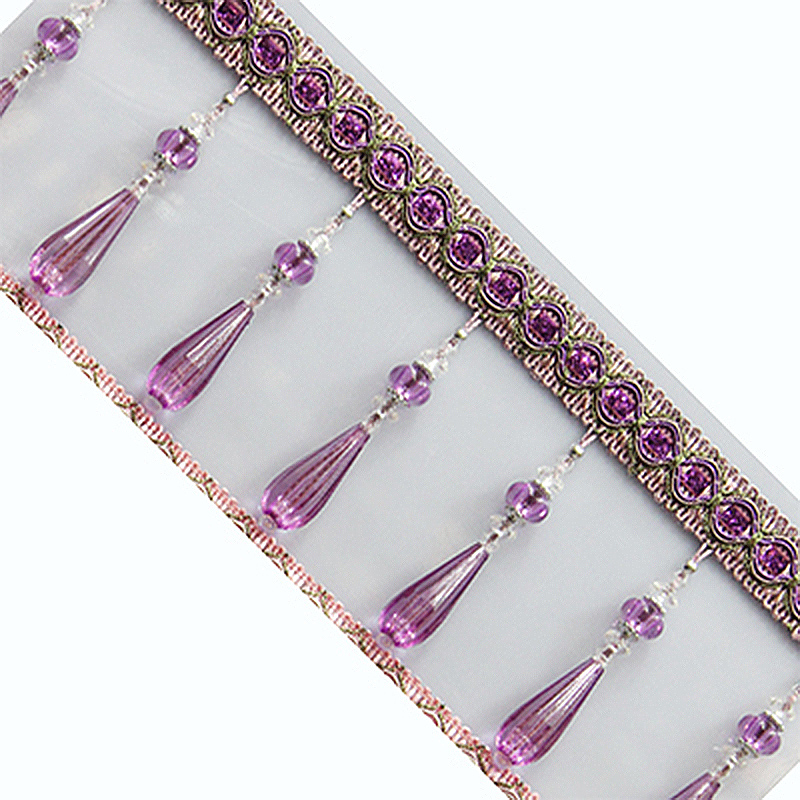 1M Liontin Kristal Rumbai Mani - Beaded Trim Fringe ulasan dan harga