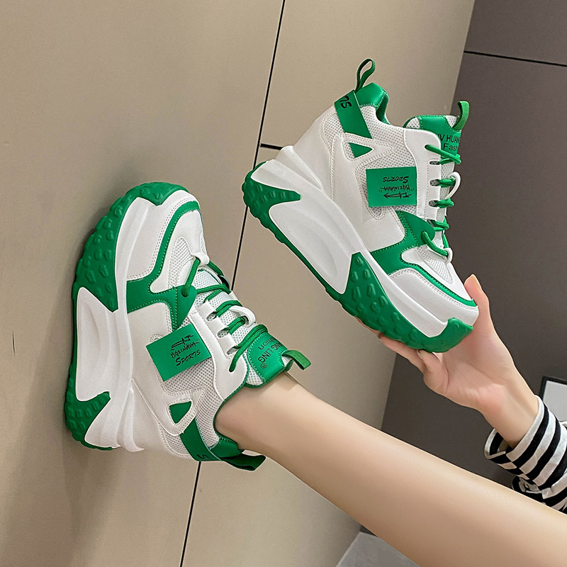 Sepatu Sneakers Wanita Platfor - Guipure Lace Panel ulasan dan harga