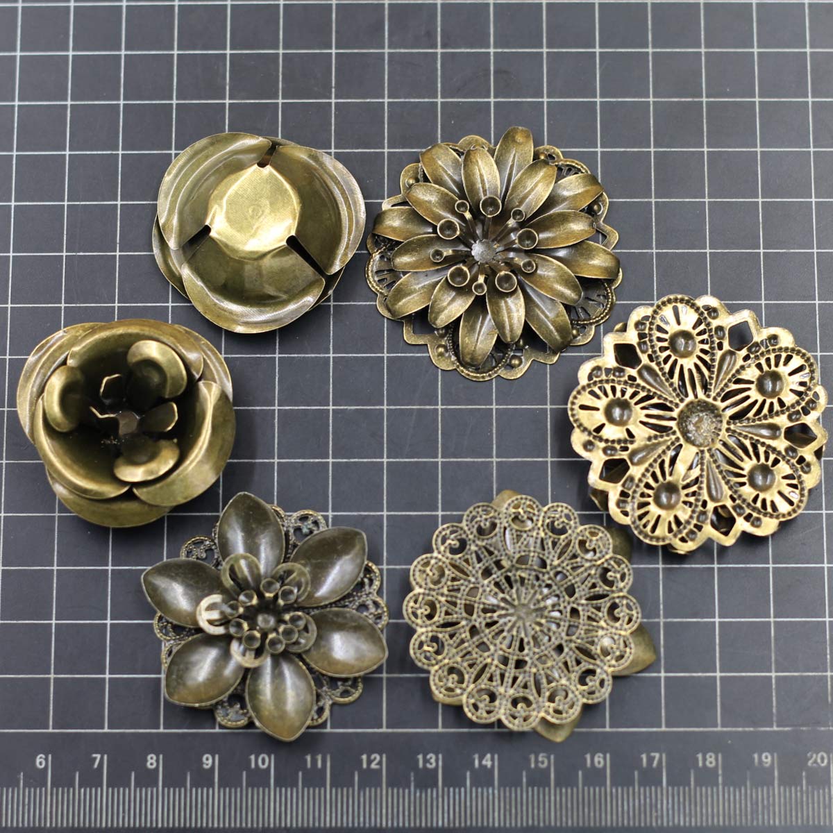 6 Buah Hiasan Kombinasi Pola B - Embellishment Crafts ulasan dan harga