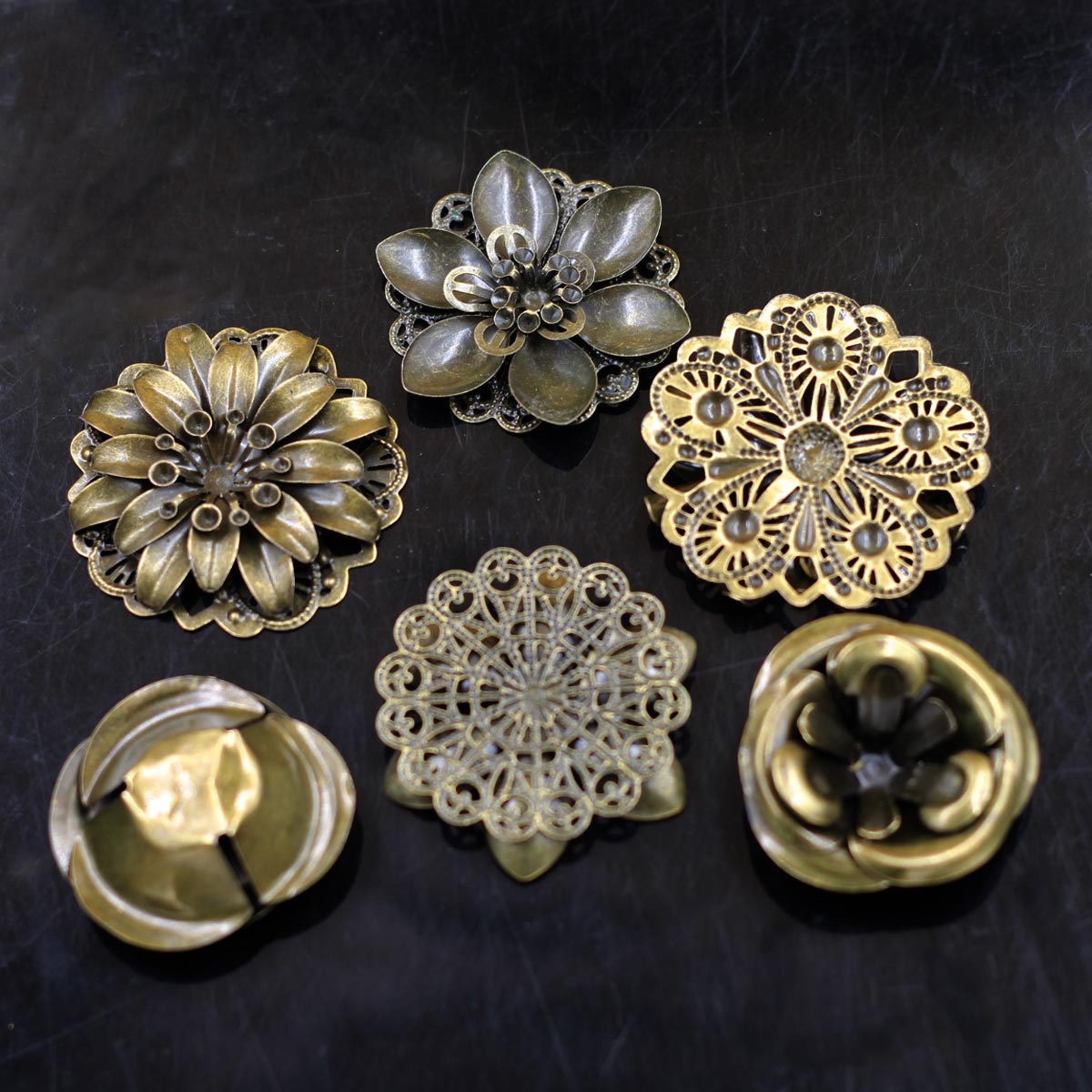 6 Buah Hiasan Kombinasi Pola B - Embellishment Crafts ulasan dan harga