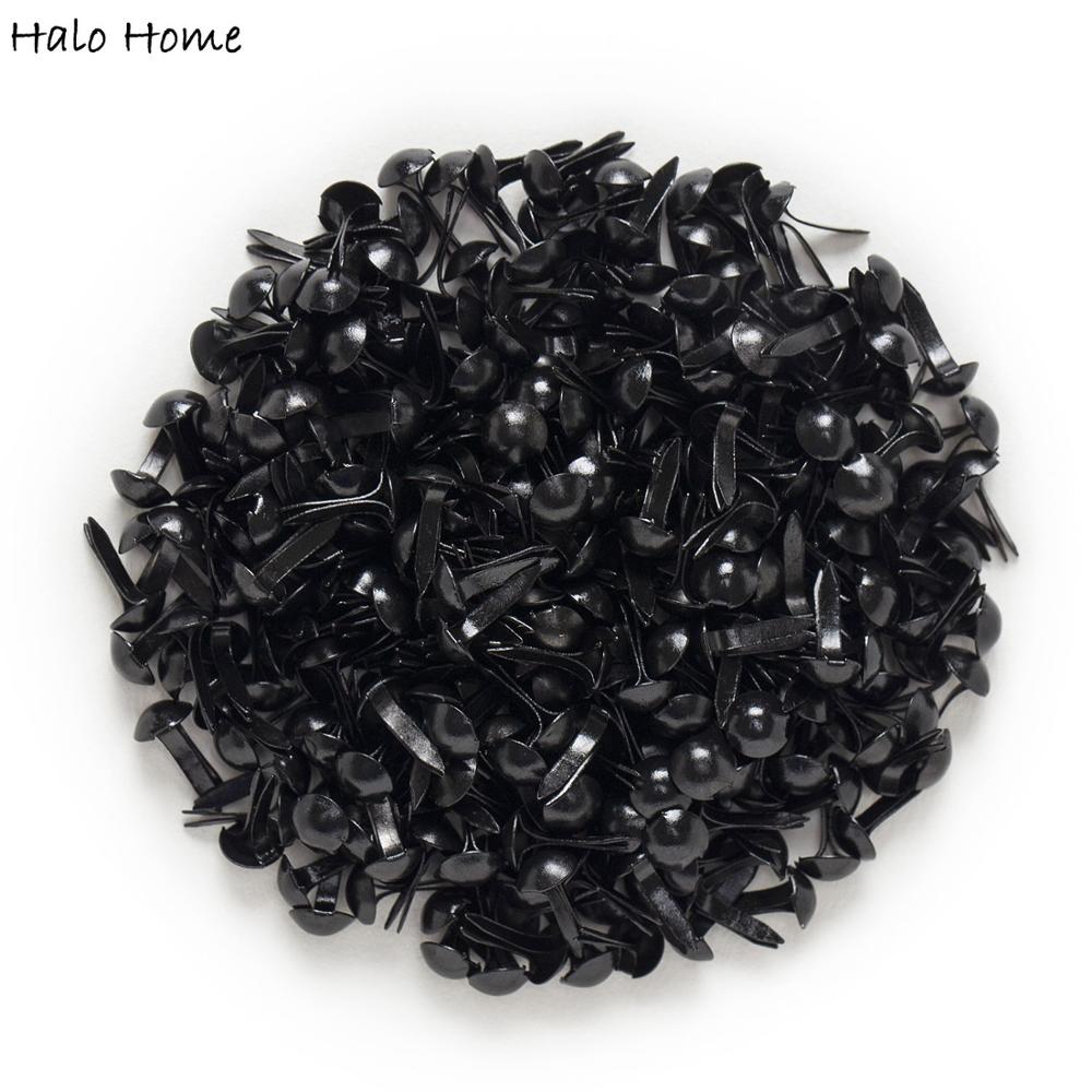 500 Pcs Hitam Bulat Brads Scra - Embellishments For Scrapbooking ulasan dan harga