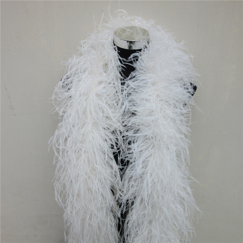 2 Meter 6 Lapisan Putih Bulu B - Feather Trim Marabou ulasan dan harga