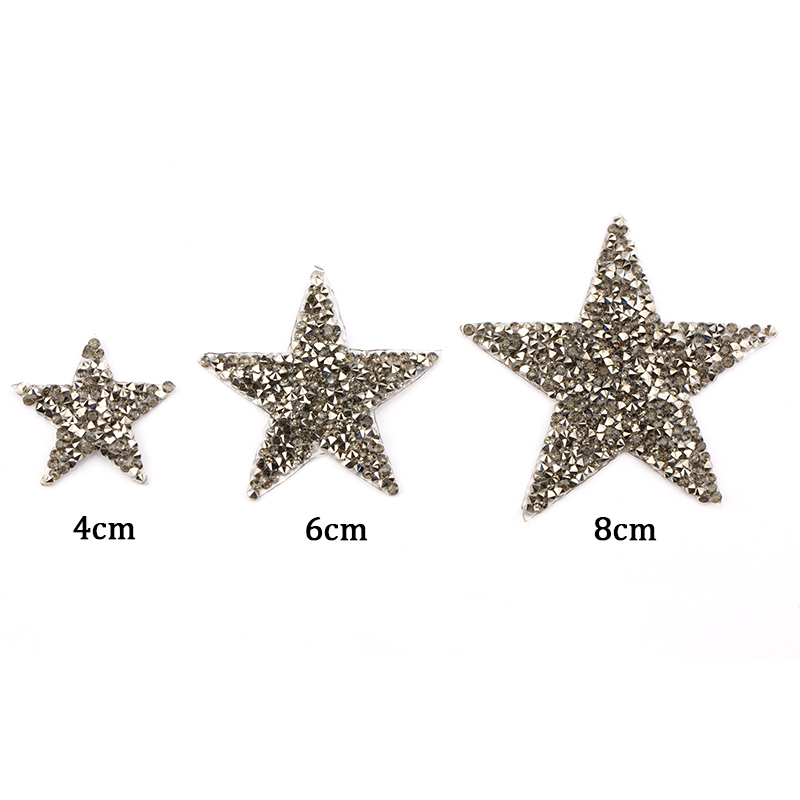 4/6/8Cm Hotfix Jet Hematit Sta - Hotfix Rhinestone Sheet ulasan dan harga