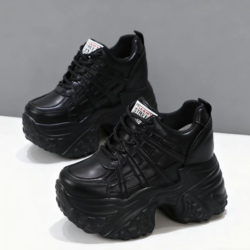 Sepatu Sneakers Platform Wedge - Guipure Lace Panel ulasan dan harga